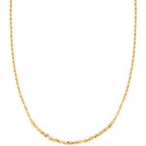 Yellow Gold Graduated Loose Rope 18" Necklace