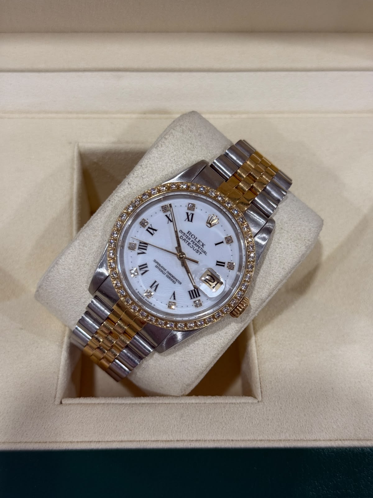 Rolex Datejust 16233 white Roman dial (1995)
