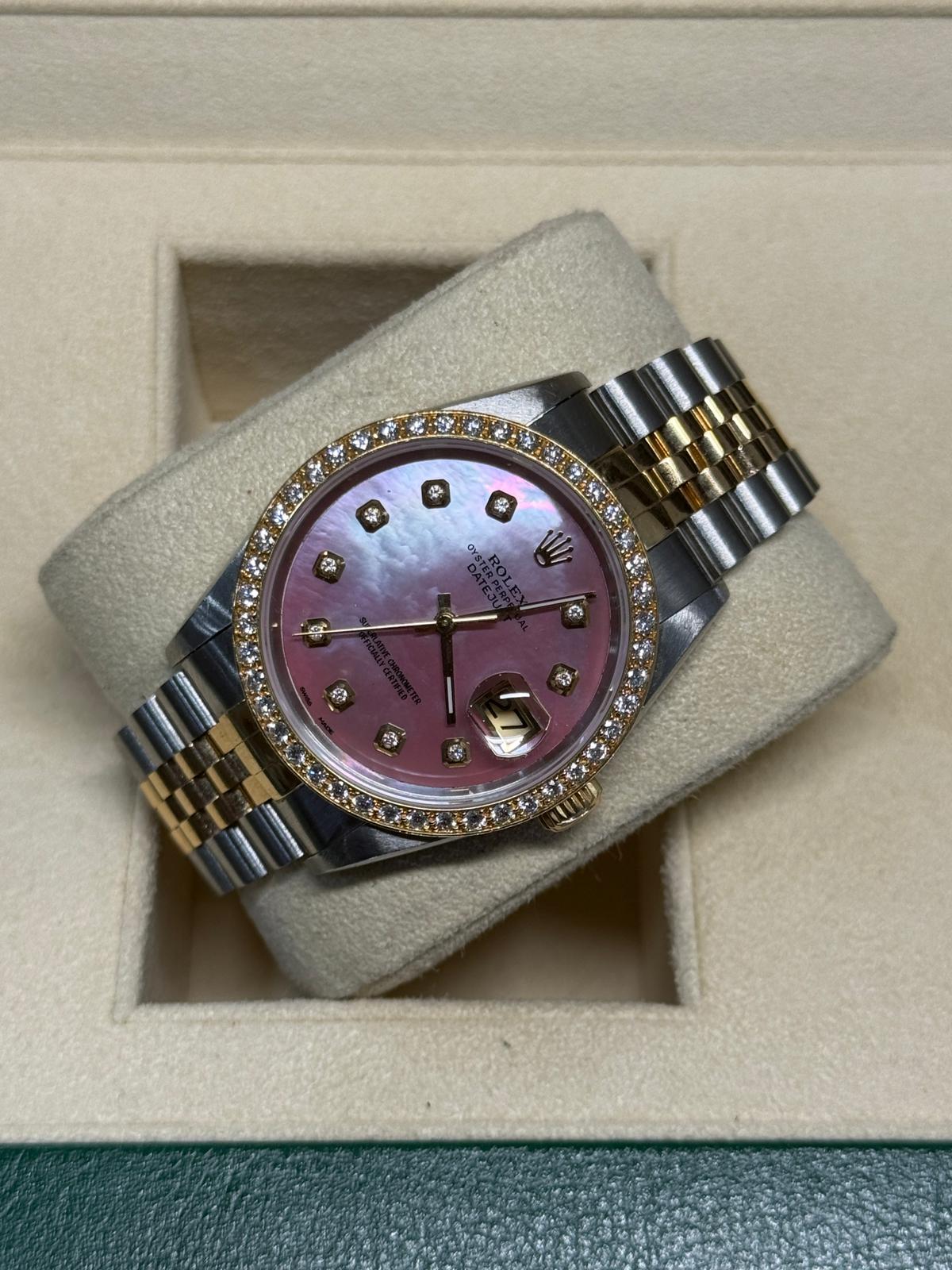 Rolex Datejust 16233 pink diamond dial (1997)